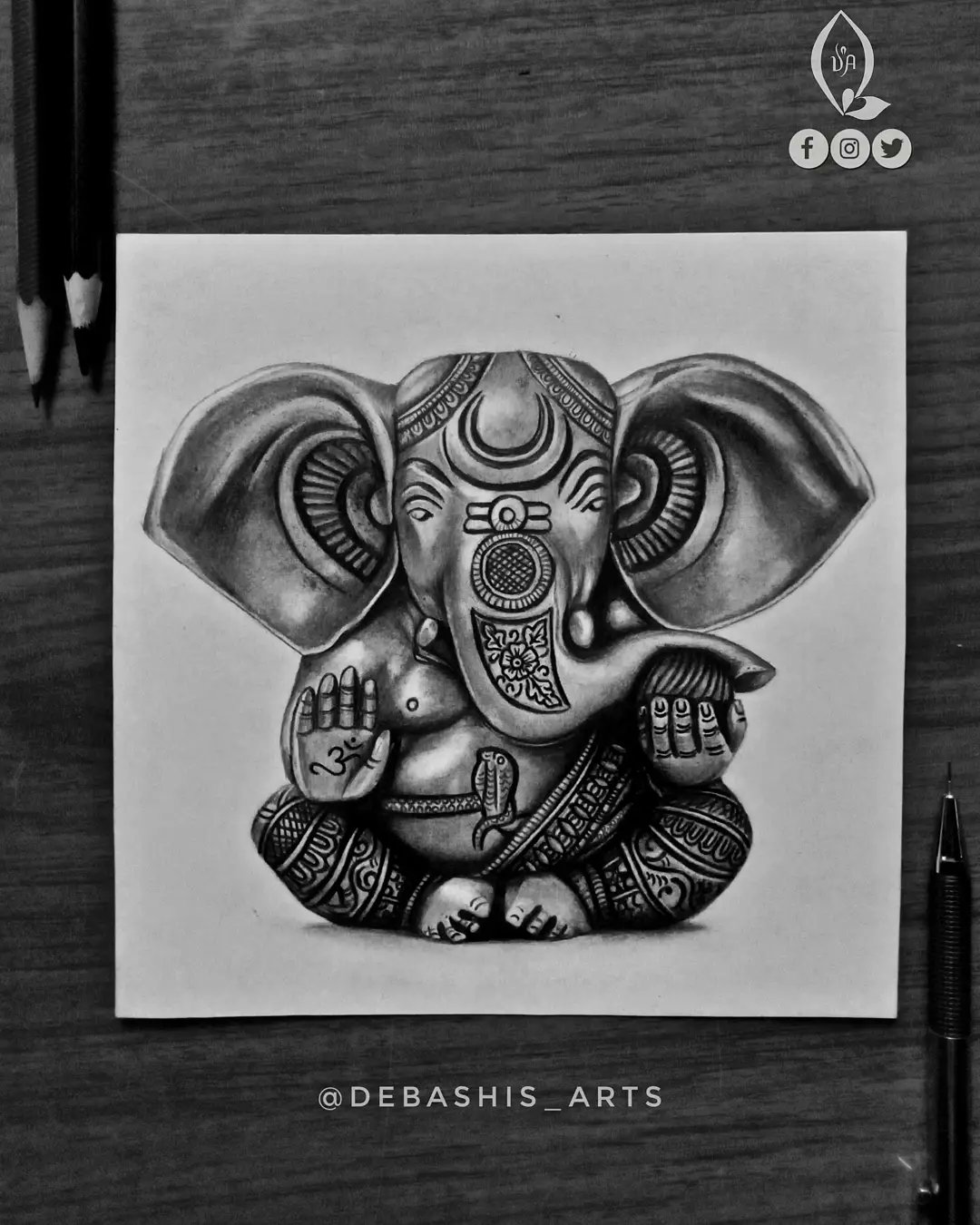 Arclic Multicolor Ganpati Bappa Painting, Size: A3 at Rs 1000 in Kanpur