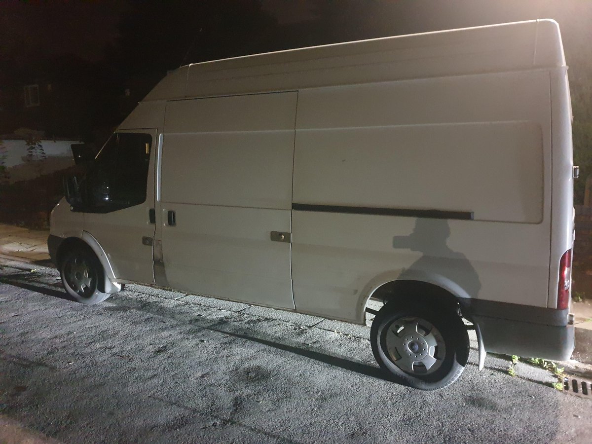 #ME18 attempted to speak to the driver of the Ford Transit on Long Lane. The driver had other ideas... failed to stop. Then pulled up. Then made off again before finally stopping on Levens Drive! Blew 46 at roadside and holds a revoked licence. #Arrested #vanseized <a href="/NWmwaypolice/">North West Motorway Police</a>