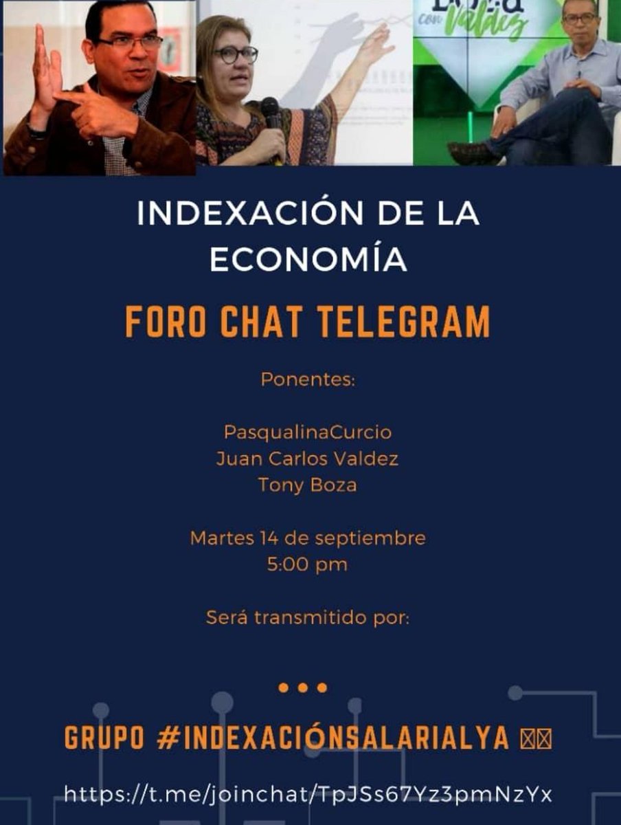 tonyboza's tweet photo. Pendientes con el foro sobre la #IndexacionEsLaVia https://t.co/uqxbKmAKje