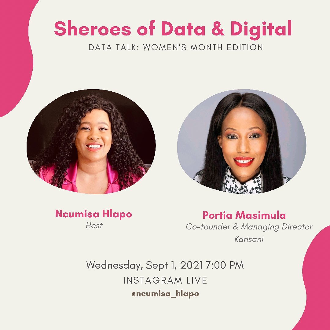 Data is driving the fourth industrial transformation and in a digital world data is currency catch <a href="/PortiaMasimula/">Hlengi Portia Masimula</a> with @NcumisaHlapo on DataTalk..#DataTalk#