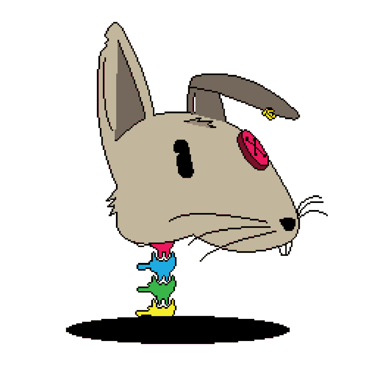 HollowPocket's tweet photo. Our NFT collection 'Alice in Blockchain' has begun its creation. Our first creature is the Ratbit. Inspired by the white rabbit in Alice in Wonderland, we added a unique twist. 

Join us down the ratbit's hole as we expand the Alice in Blockchain universe. https://t.co/c321tMS7Mo