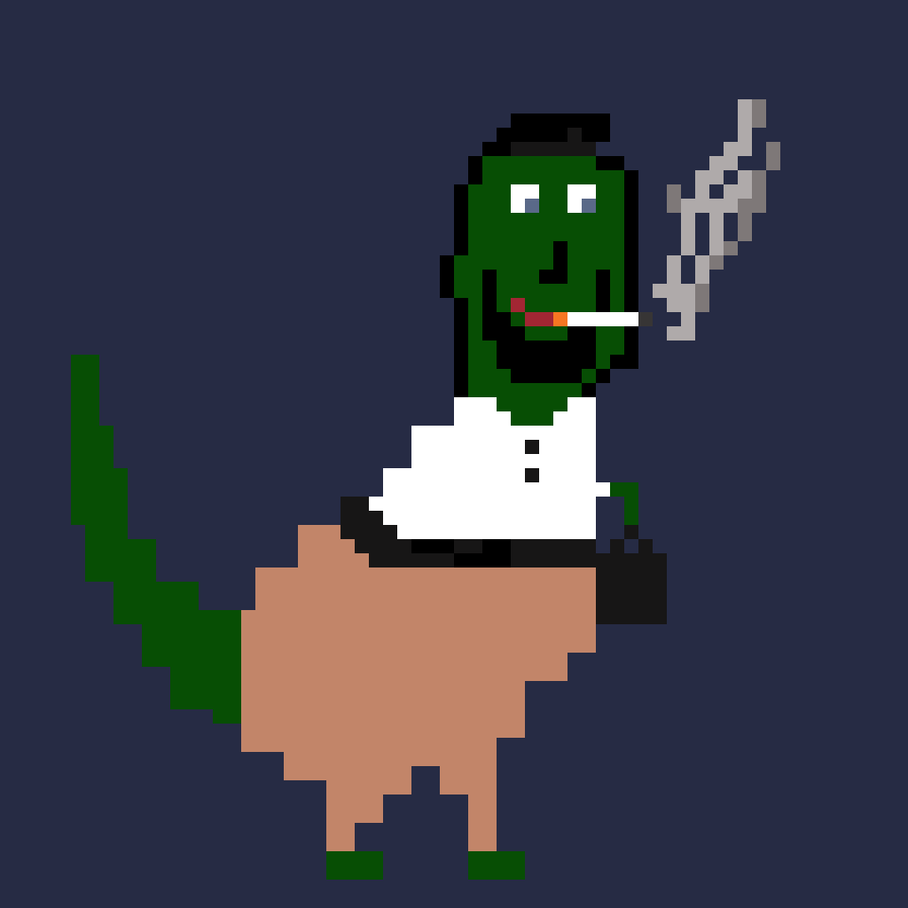 dinotezos's tweet photo. Dinotezos #34. This Dino is disguised as cryptopunks. 
Ends in essue #100. 
1/1
3xtz

https://t.co/3kOdpoRFZj

#NFTGiveaways #cryptopunks #NFTdrop #pixelart #artist https://t.co/KmeC83ouBW