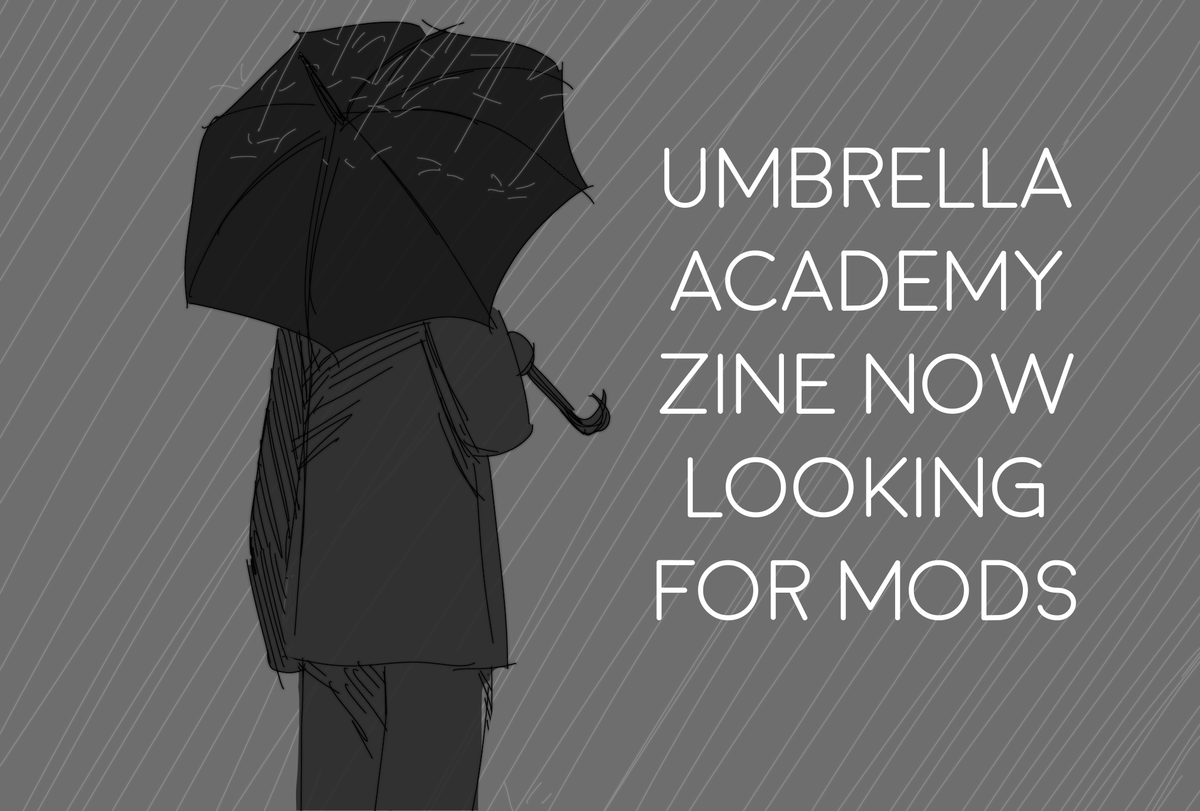 theumbrellazine's tweet photo. https://t.co/Ar1BGQ9yAk
The project has been indefinitely delayed. As the only mod as of the moment, I am not capable of handling this alone. Thus, we are now looking for other mods! Follow the above link for the form, and do look through our account for more details on the zine! https://t.co/TyckkaJwPn