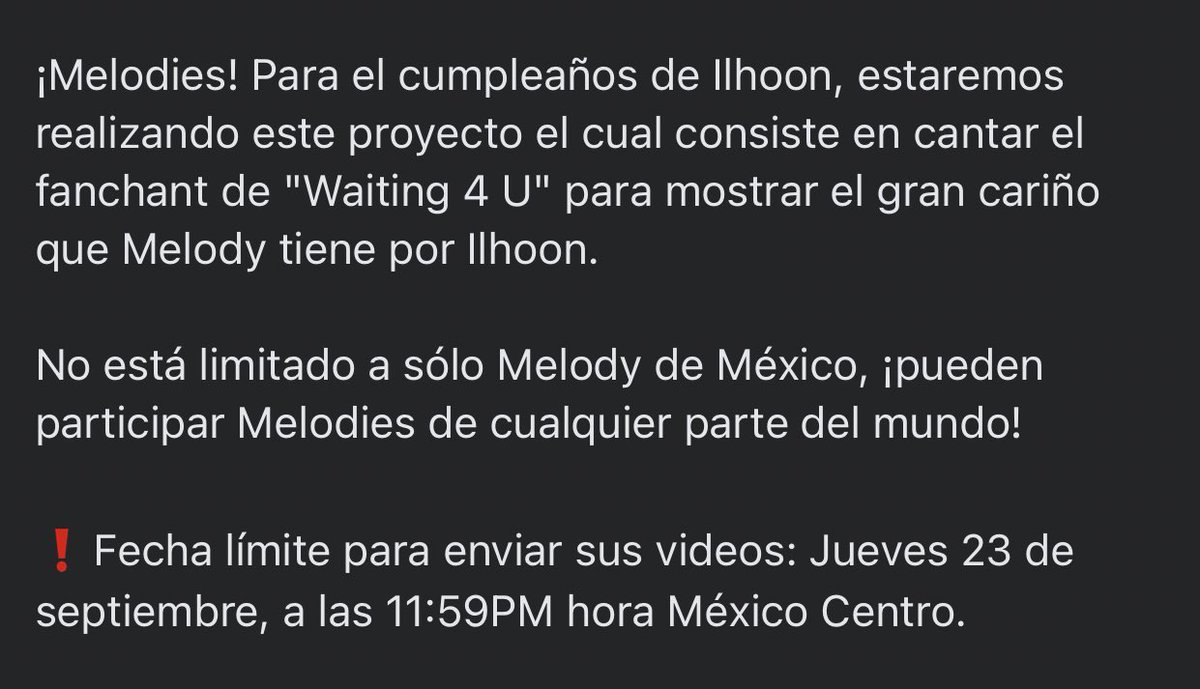 BtoBMexico's tweet photo. [😇] Proyecto para Ilhoon : "Waiting 4 U".

¡Melodies! Estaremos realizando un proyecto para el cumpleaños de Ilhoon~

💠 Aquí pueden encontrar toda la información: https://t.co/gkv9kilUJ1 https://t.co/7usNO3C2Ab