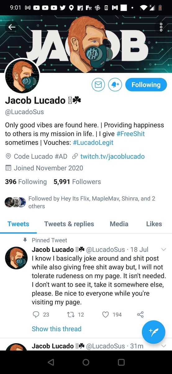 RL_Secccccc's tweet photo. @HeyItsMeFlix @ShinraiSensei @LucadoSus @GlexServices @Maplemaverick1 @SackyQT I have followed all of them but I can't send the last pic as I can only post less than 5 . Good luck guys https://t.co/WCNy7Ouozs