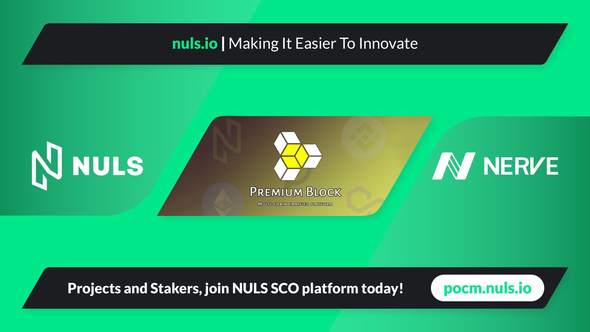 Nuls's tweet photo. We are pleased to share that @Premiumblock will be joining our SCO platform soon.👏👏

#Premiumblock is a multi-chain platform that allows users to create a pool and disperse #cryptocurrencies  within the pool addresses.

#PremiumBlock #PRB #BSC #NULS https://t.co/3IebRTUnuT