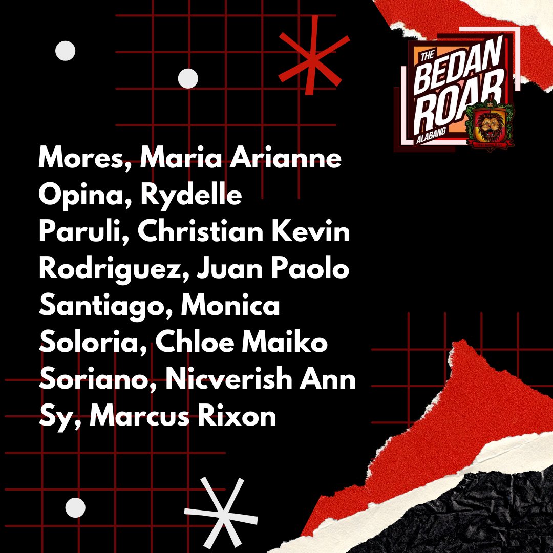 BedanRoarSBCA_'s tweet photo. A warm welcome and congratulations to our newly accepted writers!

We are excited to share your talents and the year ahead with you! May we write for the brave and fearless truth.

#BedanRoarAlabang
#ForFearlessTruth https://t.co/2Au7t6MDYH
