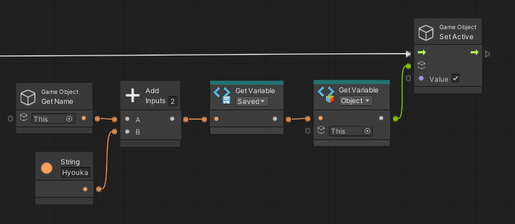 SternfeldStudio's tweet image. SceneManager.GetActiveSceneやGameObject.GetNameから引っ張ったstringで変数を参照させることを覚えると凄まじく手間が省けることにやっと気付けて世界が変わりました。
勉強不足だなあ。

#Unity #Visualscript