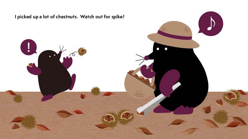 モグハル 公式 Moguharu Official モグモグ 栗をいーっぱい拾ったよ トゲトゲには注意 モグハル Moguharu もぐら キャラクター Character イラスト好きな人と繋がりたい イラスト Illustration デザイン T Co Lucdt96q Twitter