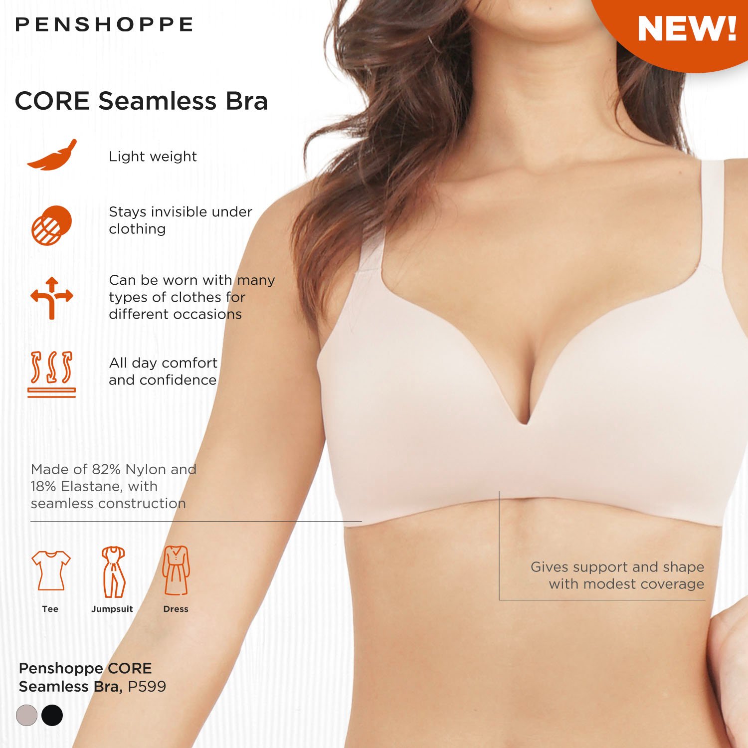 PENSHOPPE on X: The NEW #PenshoppeCORE Seamless Bra (P599) and Seamless  Panty (P199) will fast become your favourite go-to innerwear! Shop them  now:  Also available in Shopee, Lazada, and Zalora.   /