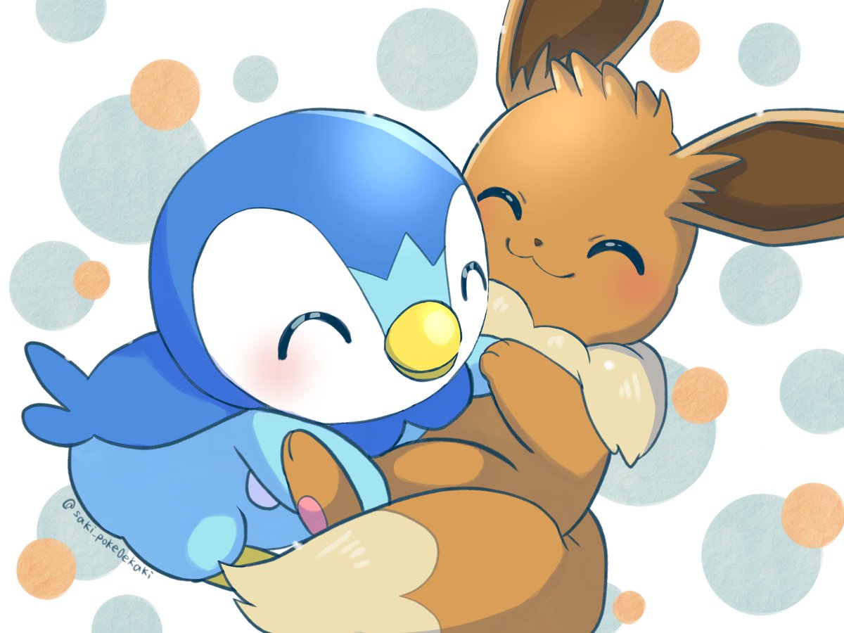 piplup pokemon (creature) no humans closed eyes closed mouth smile blush toes  illustration images