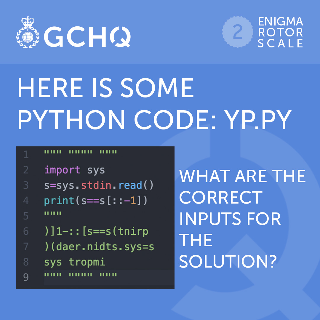 As it's #NationalCodingWeek, we've set you a special #GCHQPuzzle! Can you decode this?