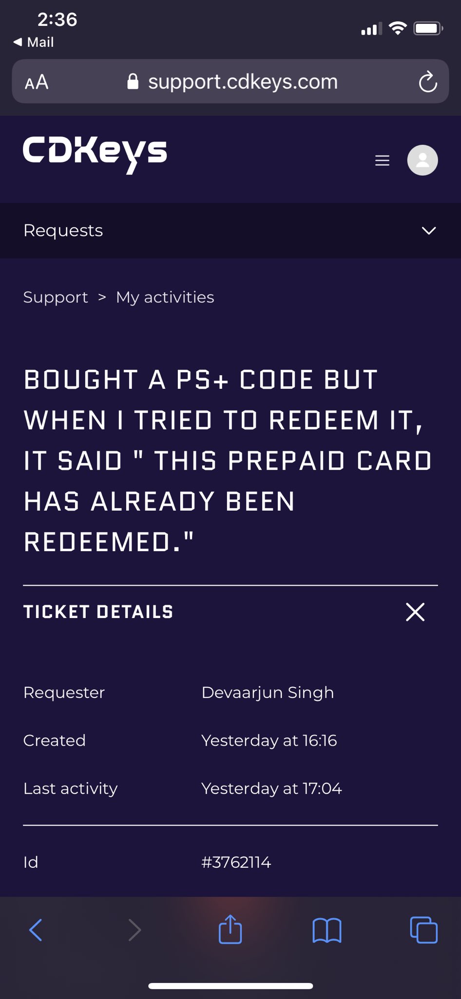 CDKeys on Twitter "DrHo4x Hi, Kindly visit the customer service