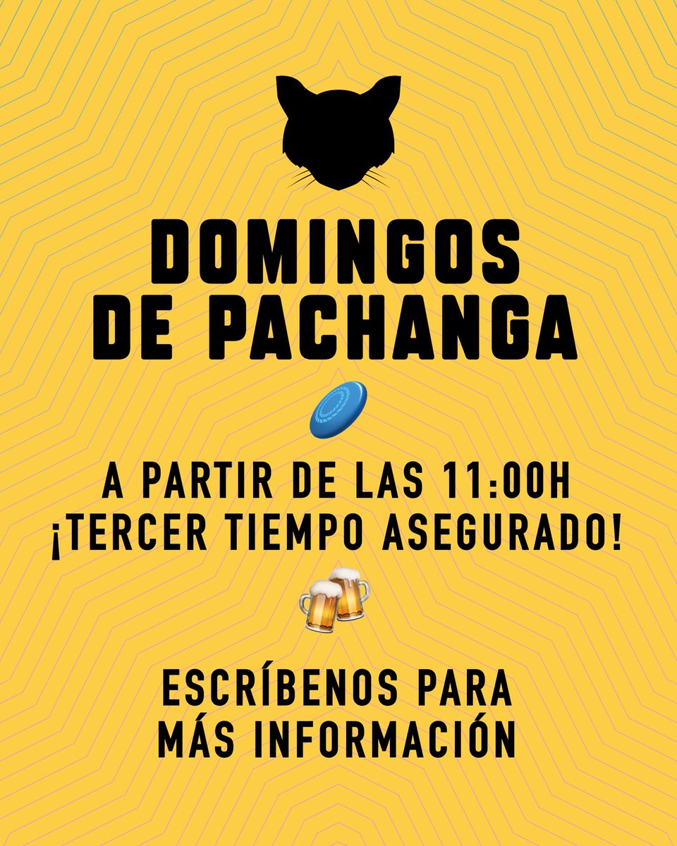disckatus's tweet photo. 🥏 Todos los domingos son de pachanga 🎉

Ven a jugar #ultimatefrisbee con nosotros y únete al tercer tiempo 🍻! Nos reunimos en el Parque Juan Carlos I. 

👉🏼 Escríbenos para enterarte de la hora cada domingo. 

#disckatus #madrid #deporte https://t.co/8pb9AF1hAa