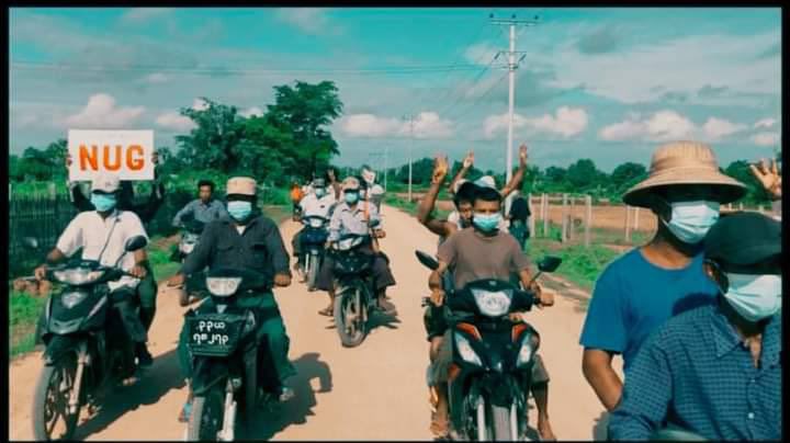 Locals of WetLet Tsp staged a marching motorcycles strike to support <a href="/NUGMyanmar/">National Unity Government Myanmar</a> &amp; UN Ambassador U Kyaw Moe Tun against Genocidal Military Junta. #KyawMoeTunRepresentsMyanmar #UN_RecognizeNUG #Sep13Coup #WhatsHappeningInMyanmar