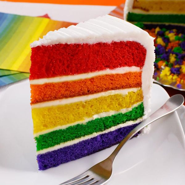 Rainbow Layer Cake - 10"
Coming in at 7lbs (plenty to share!) this beautiful fluffy cake has five fun, bright and colorful layers. Perfect for any happy and festive occasion especially a unicorn themed birthday party. 
sendacake.com/rainbow-layer-…
