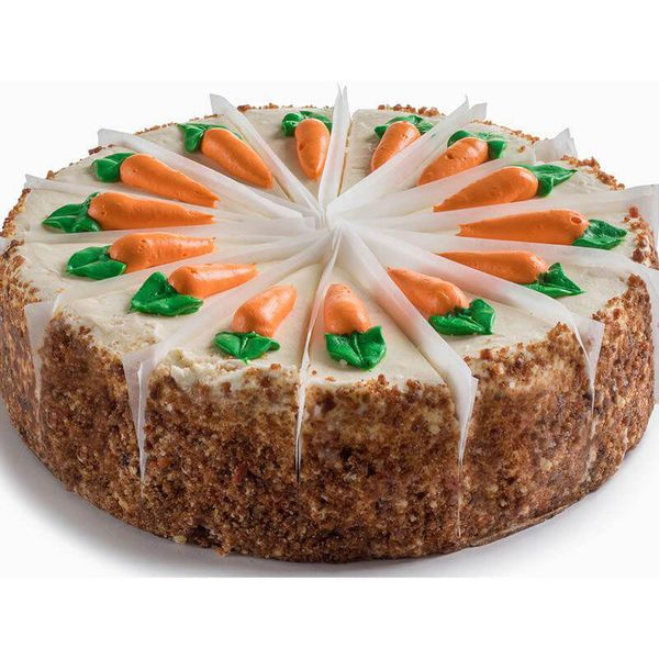 Carrot Layer Cake - 10"
Carrot cake with delicious cream cheese frosting. Hand decorated with icing carrots for an amazing finish. Made with grated carrots, coconut, raisins, walnuts, and spicy cinnamon. 10 inch round.
sendacake.com/carrot-layer-c…