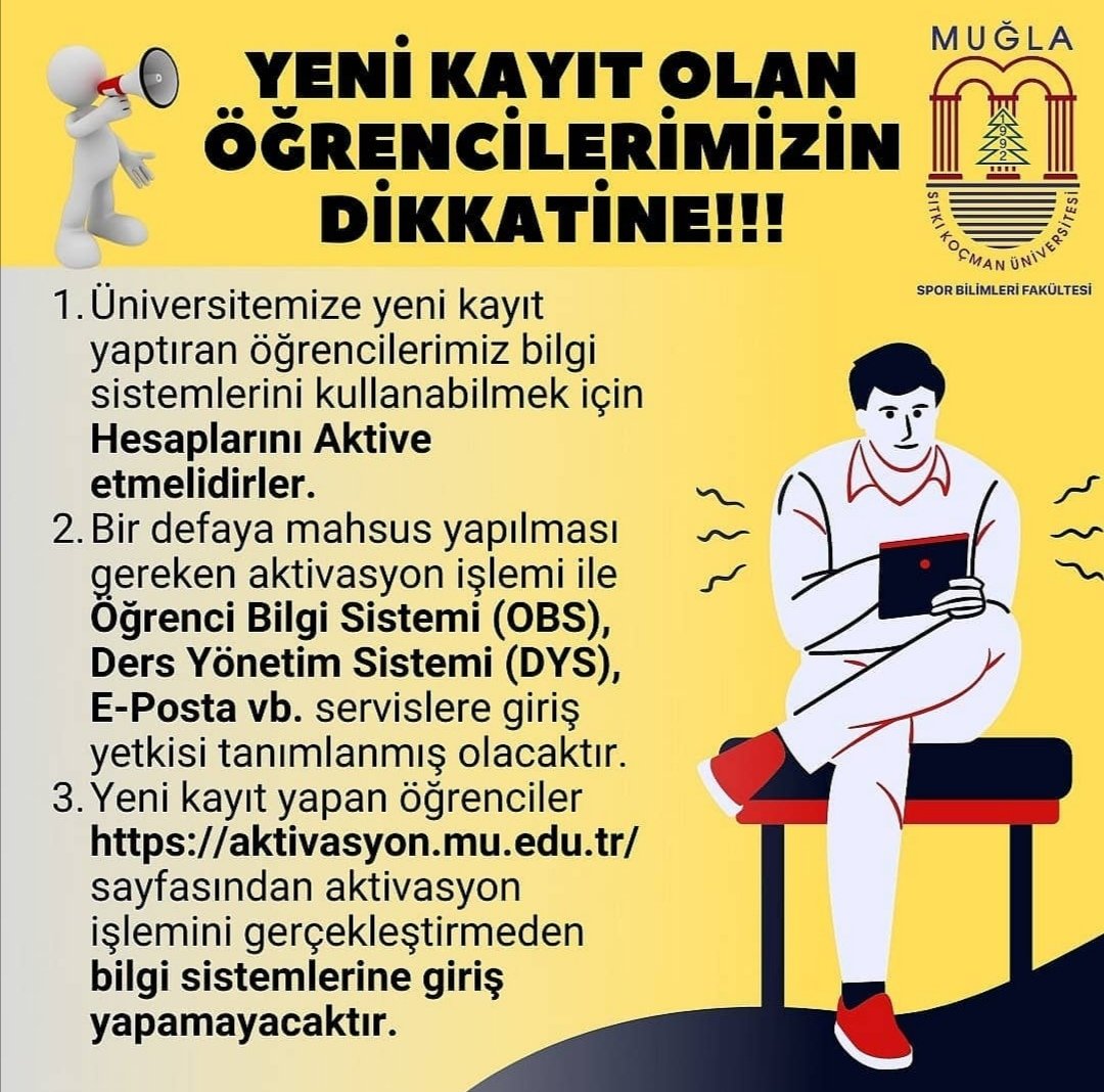 msku spor bilimleri fakultesi on twitter web sayfamizda daha ayrintili olarak anlatilan yeni kayit olan ogrencilerimiz icin onemli bilgiler baslikli duyuruyu mutlaka okuyunuz https t co ur2j5zeeib https t co udd2oo9xpz