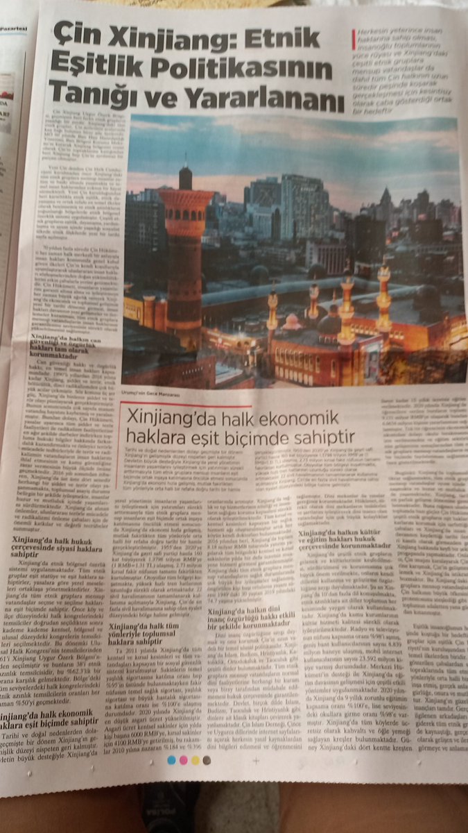 Sabah'tan sonra Milliyet de Doğu Türkistanlı Müslüman Türk kardeşlerimizi toplama kamplarına dolduran zalim Çin'i övgü dolu reklam ve haberlere başlamış. Bu açık bir utanmazlıktır.