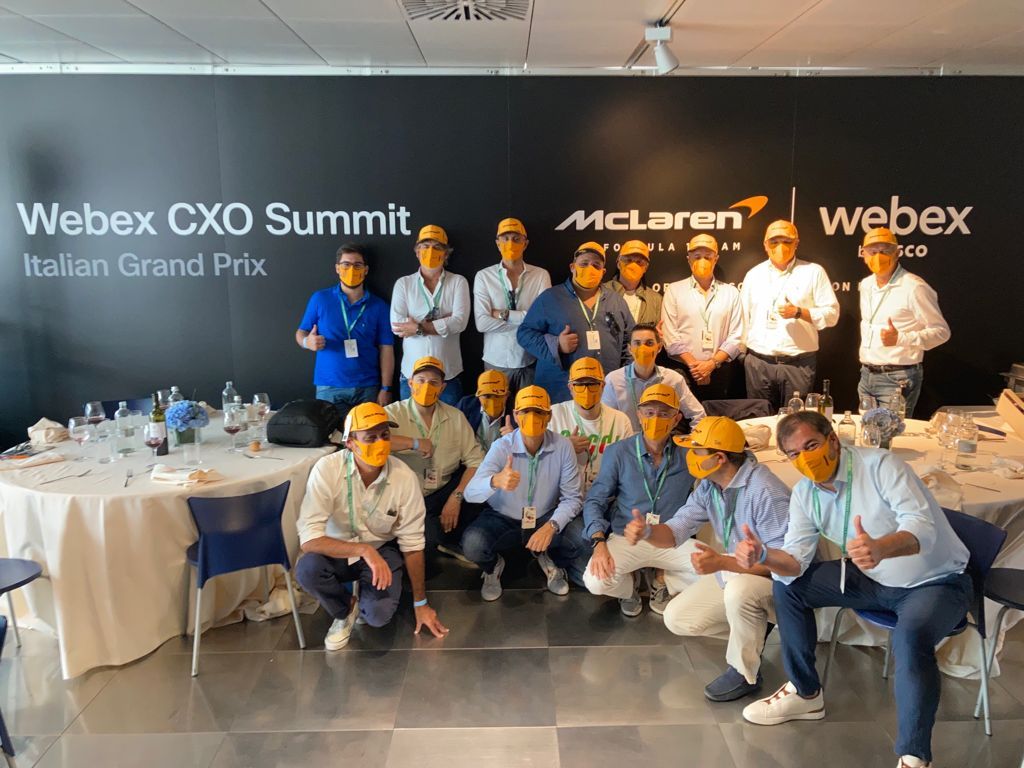Sicab_Tel's tweet photo. Velocità e Innovazione tecnologica: ecco le due eliche del nostro DNA. Ringraziamo @robiroket per l’entusiasmante esperienza al #WebexCXOSummit ai paddock McLaren del Gran Premio di Monza 2021. 
@GcampateG @midalm @enricomiolo @IngramMicroIT  
#WebexCalling #innovation https://t.co/RcUkQ6qjz2