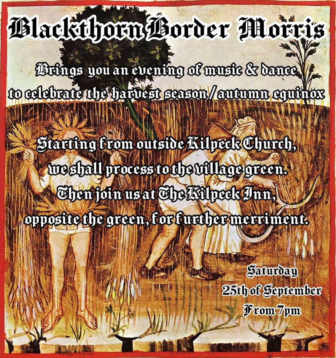 A date for your diary! Morris dancing at the Inn on Saturday 25th September