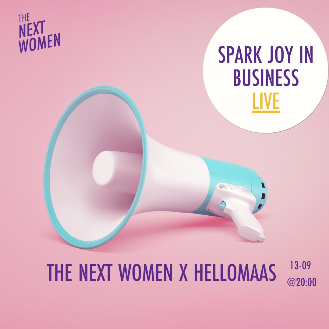 How to organise your marketing?🔥 The Next Women x HelloMaaS LIVE! Louise @Doorn, Founder and CEO of @HelloMaaS, is invited by our <a href="/AnneMarieTwigge/">Anne Marie</a> to chat about all things organisational and marketing! Tune in today at 20:00 on our Instagram channel #sparkjoyinbusiness