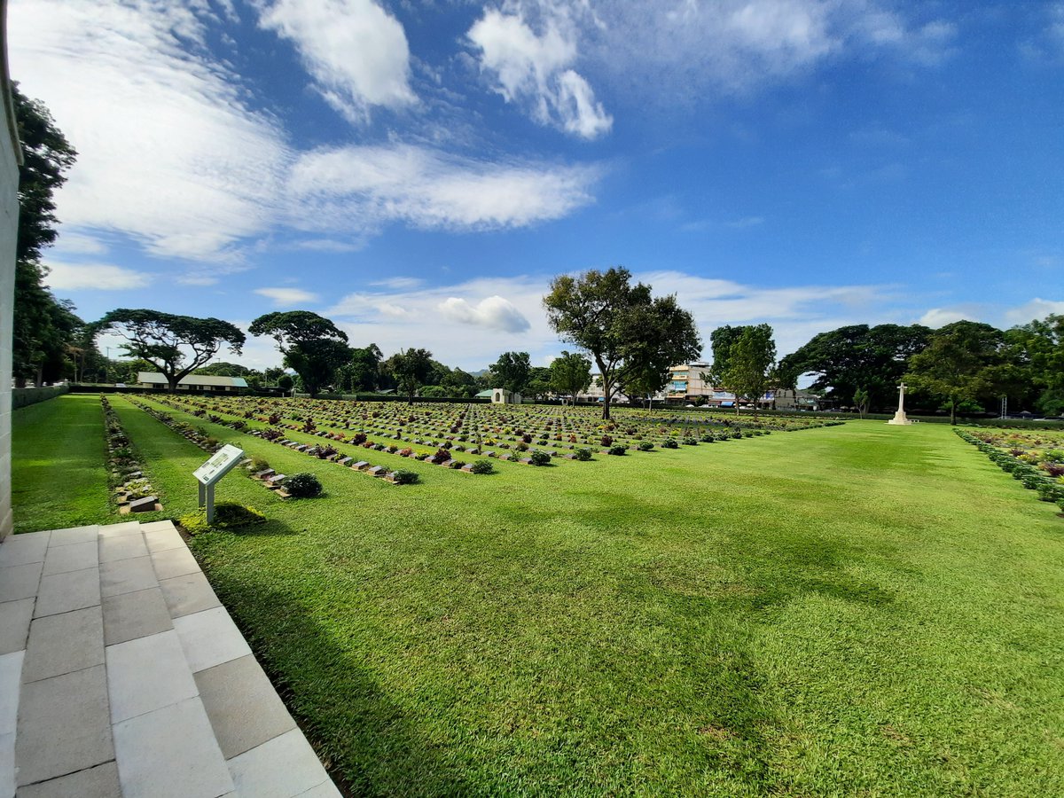 RT @KanCwgc: Monday morning and blue sky. Doing the rounds and checking the battle against the weed population #kanchanaburiwarcemetery #OurWorkContinues @CWGC