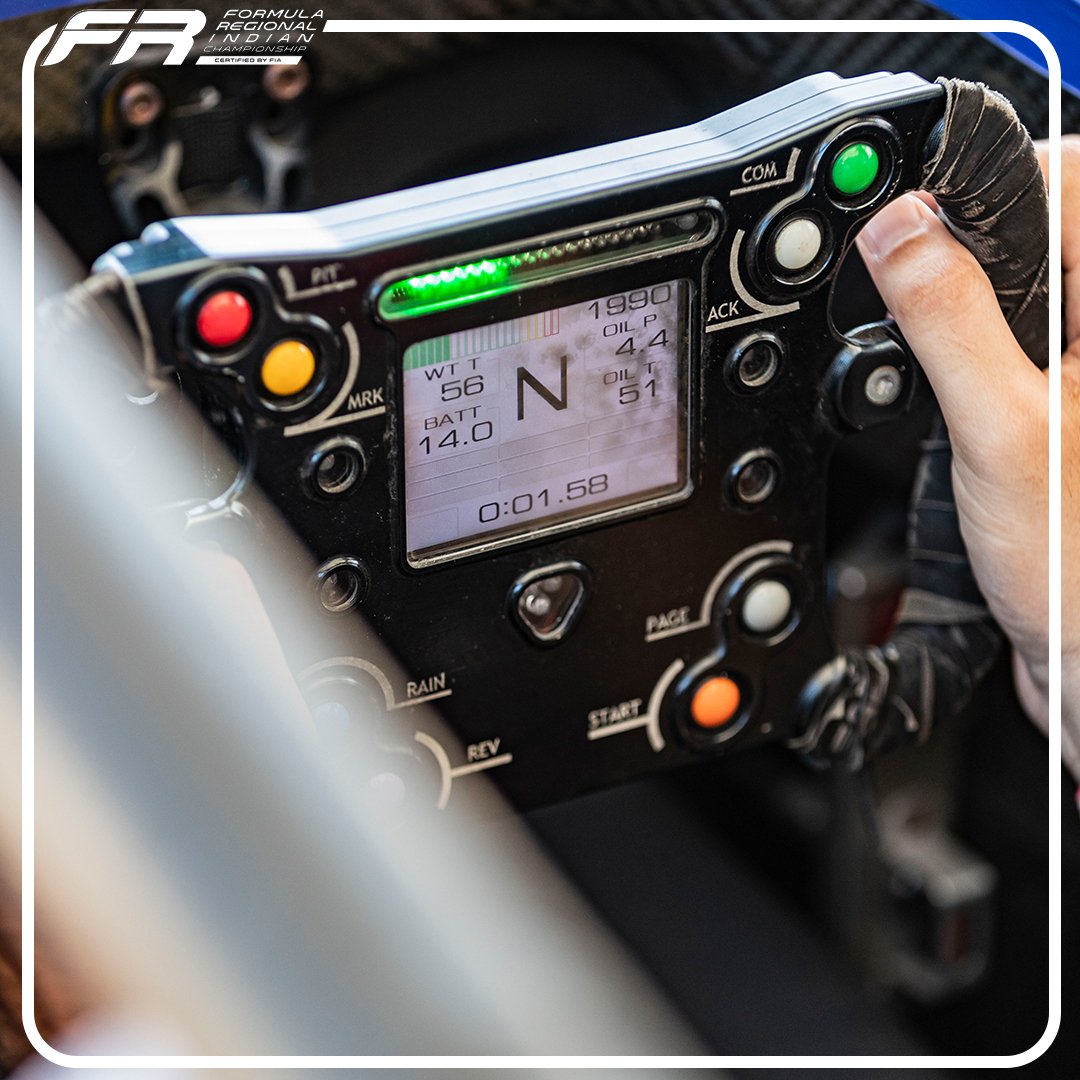 FRIndiaOfficial's tweet photo. The steering wheel on a modern racecar does more than directs the car's path! 

With buttons placed strategically, the driver can control each and every parameter of the car such as different engine maps, traction control, and several other functions.

#IndiasFastestSport https://t.co/EYwH30wvp2