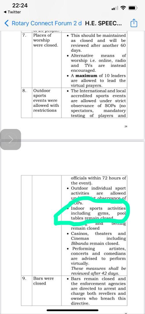 gfawa_ug's tweet photo. The 42 days that President announced in the last Presidential address for Health and Fitness industry that includes Gyms, Dance Studio's and Spa's to remain closed ended on Saturday, September 11, 2021. Can the gyms open today like others have done so already? @AnitahAmong https://t.co/72OnMW0QcO
