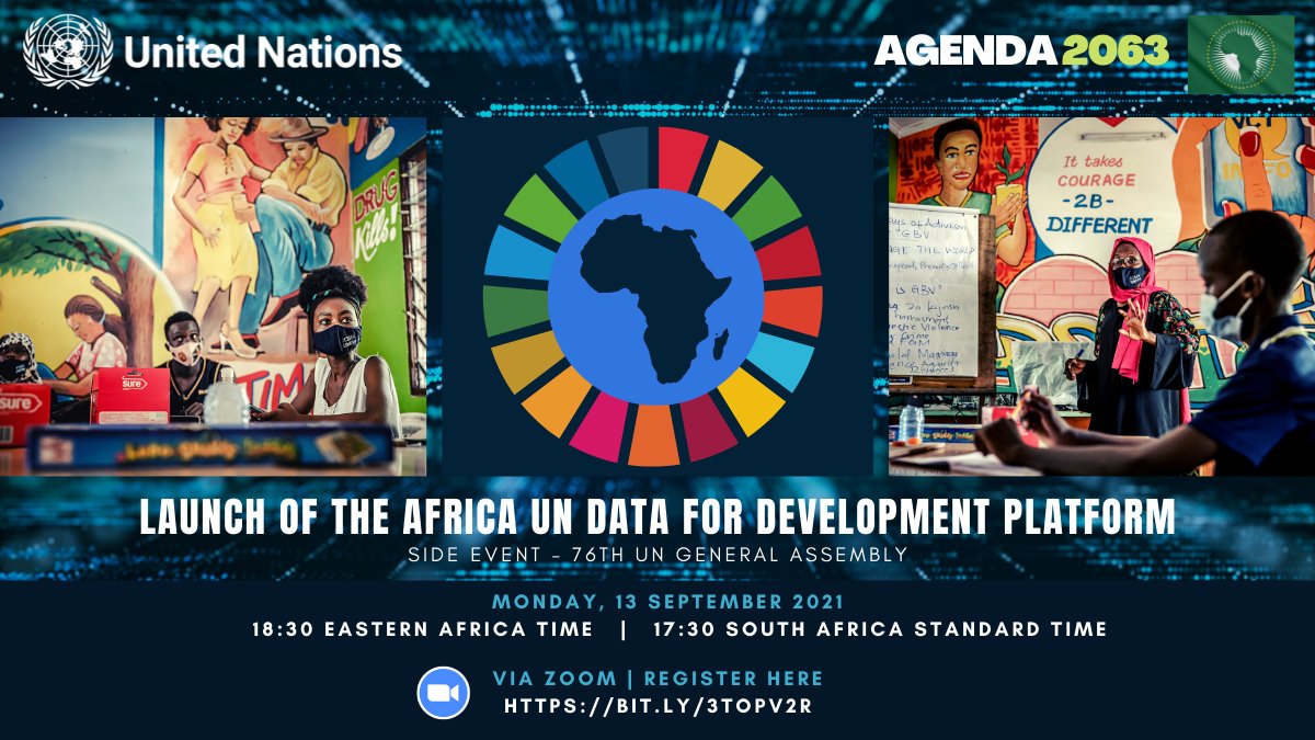 UNinUganda's tweet image. The launch of the AFRICA UN DATA FOR DEVELOPMENT PLATFORM will be happening today, Monday, 13th September 2021 @ 18:30hrs/6:30 pm EAT  #Data4Development
Register in advance here: bit.ly/3toPV2R