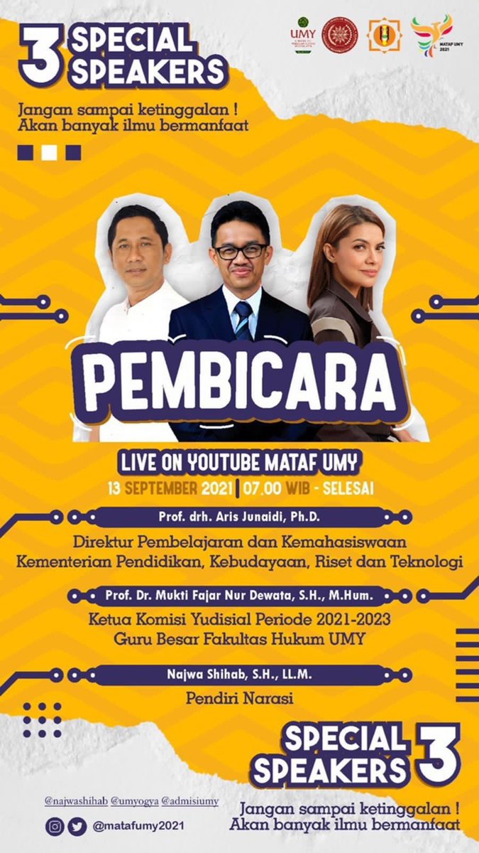 dimpsy_24's tweet photo. pembicara sangat menginspiratif sekali @UMYogya #MatafUMY2021 #MudaMendunia #MATAFumypecahkanMURI https://t.co/VJPGhiQWwv