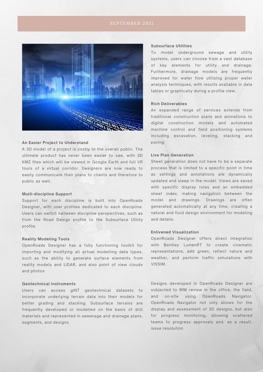 pcss4D's tweet photo. PCSS Newsletter: Benefits of OpenRoads Designer - https://t.co/f16FSwjTYD https://t.co/IJPmZiDd51