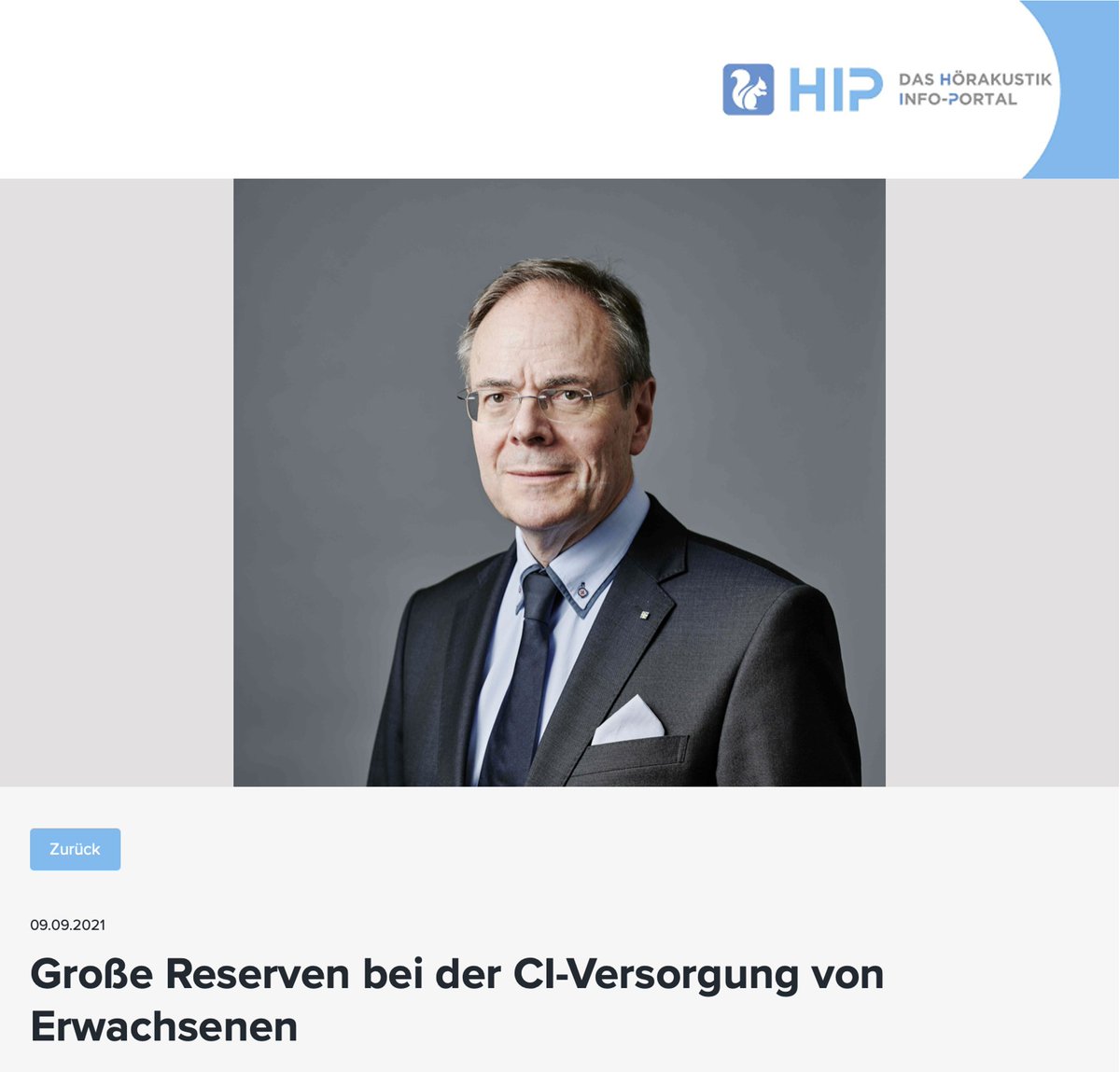Große Reserven bei #CI-Versorgung von Erwachsenen – mein Interview mit Prof. Prof. h.c. Dr. med. Thomas Lenarz über den ersten internationalen Consensus zur Versorgung mit Cochlea-Implantaten bei Erwachsenen jetzt auf HIP #Hörakustik-Portal

<a href="/CochlearDe/">Cochlear Deutschland</a>

hip-portal.de/news/grosse-re…