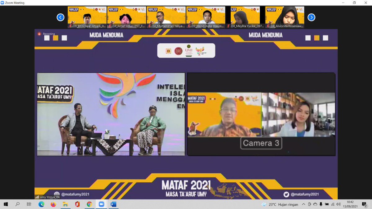 IHaaaax's tweet photo. Pecahhh!!.. mataf hari ini seru banget penampilan juga keren beut dan juga pemateri yg sangat berbobot serasa cepet banget mendengarkan materi dari beliau ini rasa ingin mendengarkan lebih banyak lagi

#MatafUMY2021 
#MATAFumypecahkanMURI #mudamendunia https://t.co/6jIeXXkzUt