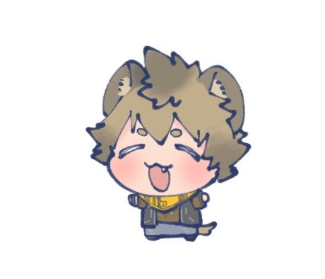 1boy male focus animal ears solo chibi closed eyes tail  illustration images