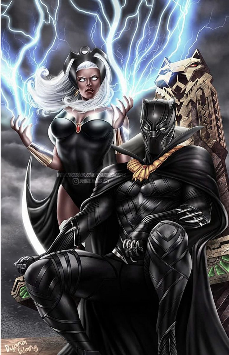 Watching Black Panther really makes me wonder how Black Panther 2 would’ve looked like with Chadwick Boseman,I know that the sequel Wakanda Forever is coming out with Shuri as the Black Panther but I really wish he was still around so we can see him marry Storm from the X Men https://t.co/BtV5RU1gxT