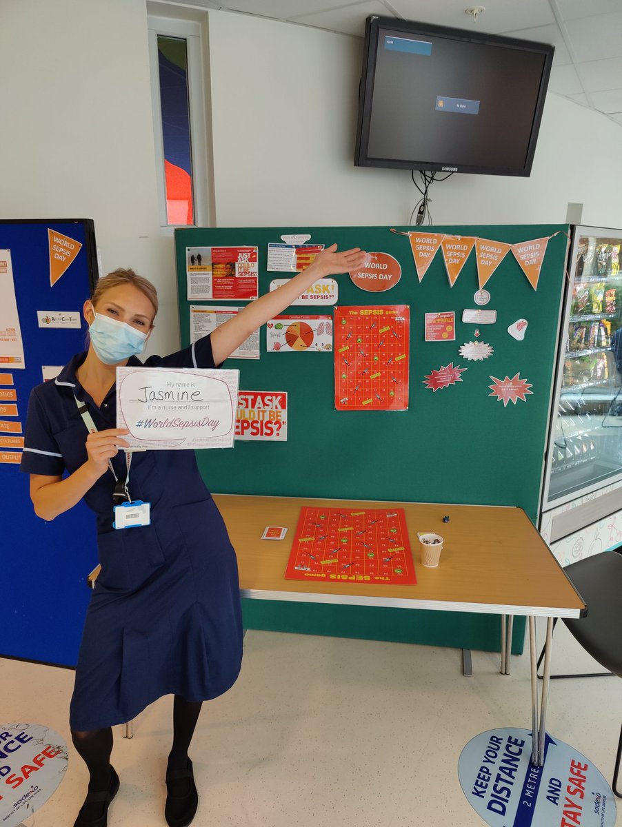 Acute_Care_Team's tweet photo. Today is World Sepsis Day. We are in the MRI Atrium to raise awareness for Sepsis. Come down and play our Sepsis Game or take a selfie with our selfie boards! WE ALSO HAVE PENS!! 🖊️👩‍⚕️👨‍⚕️
@mftchiefnurse @dawnpike20 @MFT_CSS #MFT #WorldSepsisDay #WSD #sepsis https://t.co/qSea5pWReu