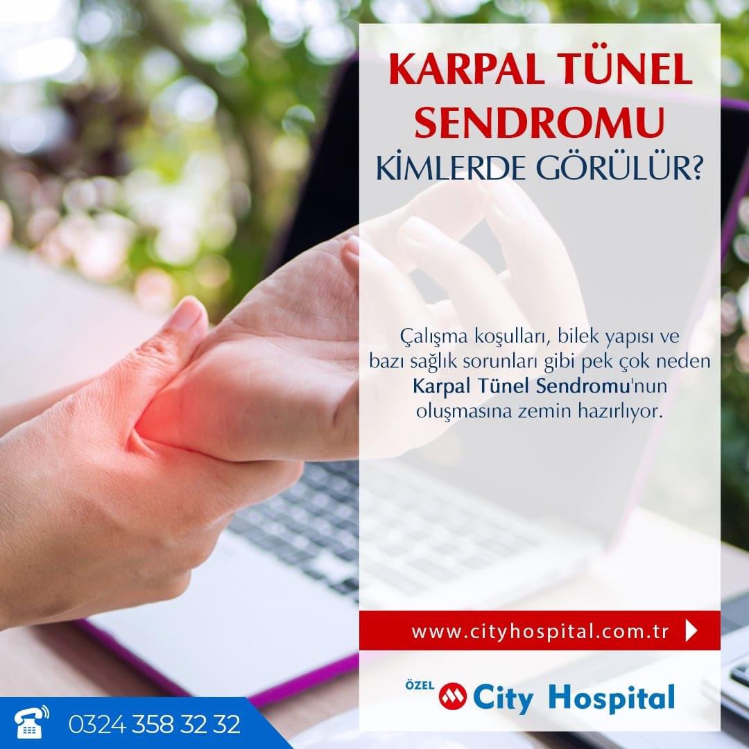 Çalışma koşulları, bilek yapısı ve bazı sağlık sorunları gibi pek çok neden Karpal Tünel Sendromu'nun oluşmasına zemin hazırlıyor. . 🌐 cityhospital.com.tr . #karpaltünelsendromu #karpaltünel #sinirsıkışması #elbileği #sinir #ortopedi #cityhospital #mersin #mezitli