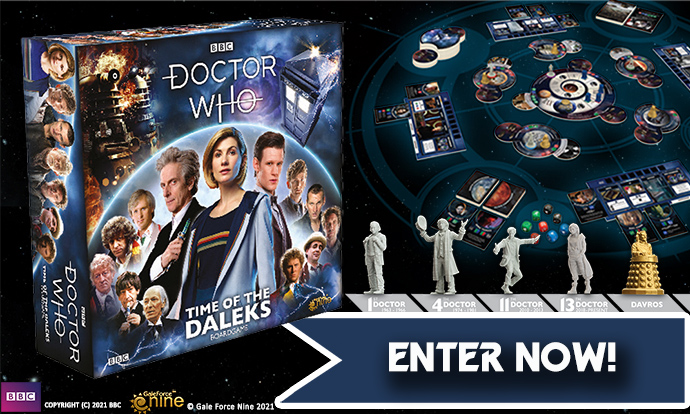 Doctor Who Online (@drwhoonline) on Twitter photo DWO are thrilled to announce a brand new #DoctorWho competition in association with our friends over at <a href="/GaleForceNine/">Gale Force Nine</a>, to win one of 5 x 'Time Of The Daleks' board games!
To enter simply FOLLOW us, LIKE, RT, and REPLY with your FAVOURITE DOCTOR! Entries close FRIDAY.💙💙 DWO are thrilled to announce a brand new #DoctorWho competition in association with our friends over at <a href="/GaleForceNine/">Gale Force Nine</a>, to win one of 5 x 'Time Of The Daleks' board games!
To enter simply FOLLOW us, LIKE, RT, and REPLY with your FAVOURITE DOCTOR! Entries close FRIDAY.💙💙