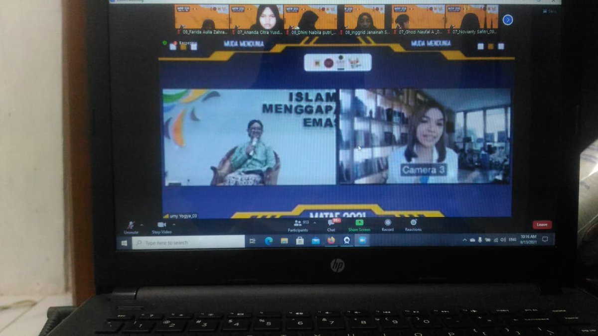 zhrapaul's tweet photo. Kesan saya di hari pertama mataf luar biasa,banyak ilmu yg saya dapat dari talkshow apalagi ada mba nana dan 2 guru besar,seneng bisa lihat teman yg lain berkumpul di acara mataf ini walau secara online

#MatafUMY2021 #MATAFumypecahkanMURI #MudaMendunia https://t.co/fTFTFt3MLT