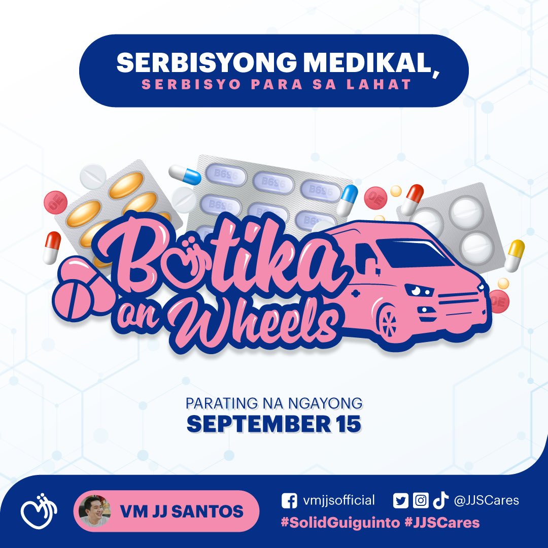 jjscares's tweet photo. Mayroon mga registered pharmacists na mangangasiwa ng ating botika. Abangan ang mga susunod na announcement patungkol sa schedule ng paglilibot hindi lamang sa barangay kundi sa loob mismo ng mga eskenita, sitio at purok — ilang hakbang lamang sa labas ng inyong tahanan! https://t.co/gSeLxstXBg