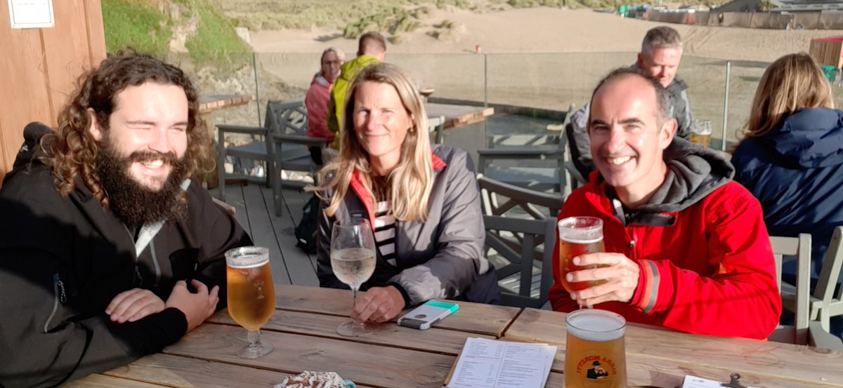 Great first week of the @StrideTreglown  #ClimateActionRelay & #CountdowntoCOP26. Interesting lunchtime lectures topped off with a beach clean with fellow #beecorp @WWAsurveyors  Thanks Scott James (and family) and Rob Nunn for the amazing locally sourced picnic!