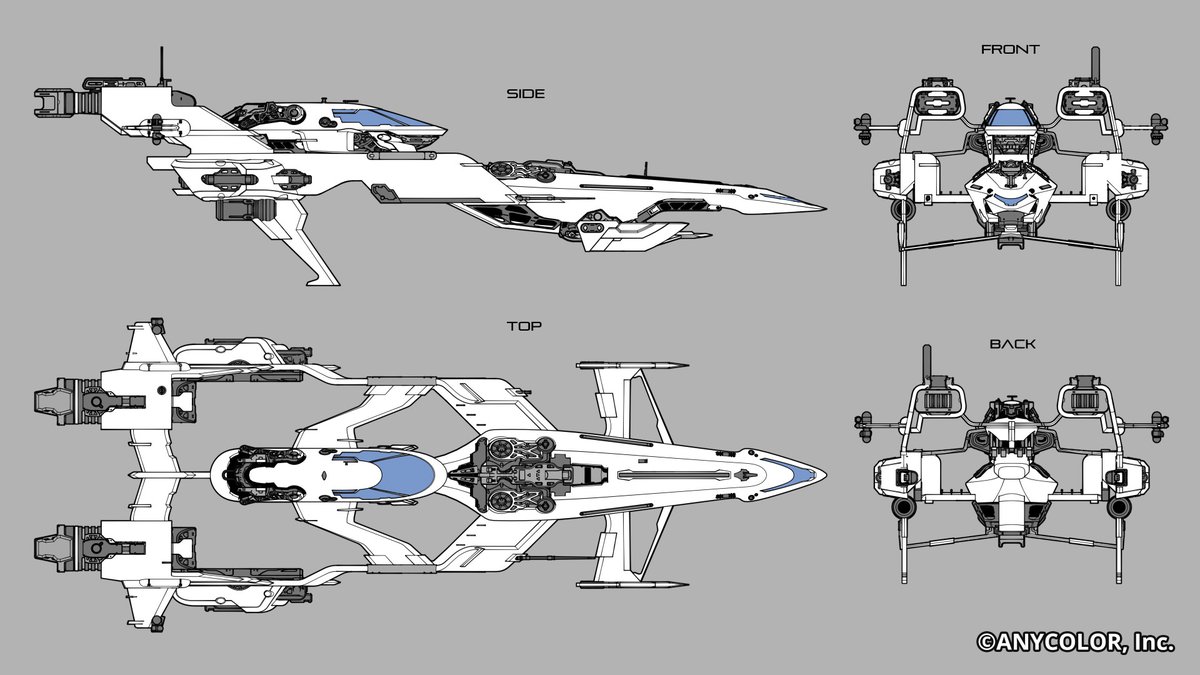 「この度NIJISANJI_IDにて宇宙船のデザインを描かせていただきました。VR」|ピナケスのイラスト