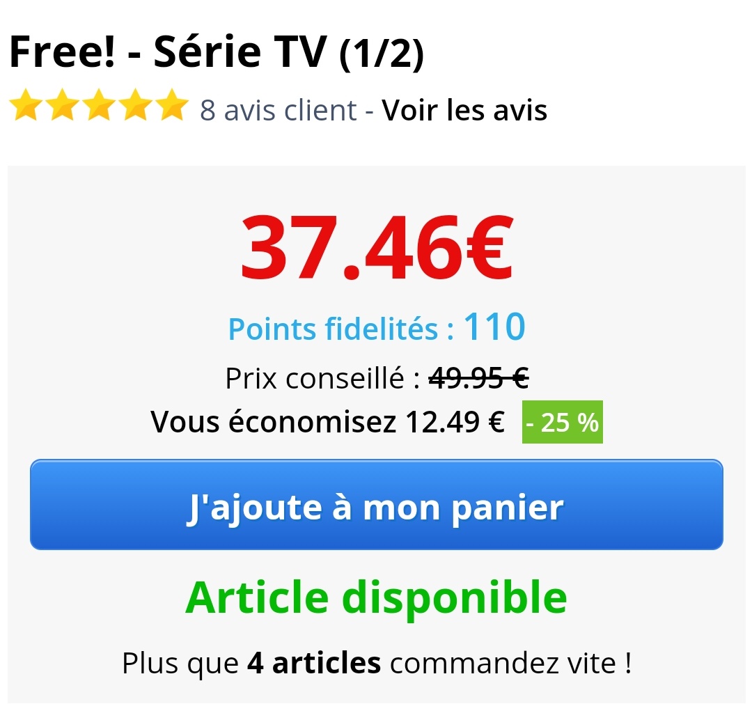 Iwatobi_FR's tweet photo. Plus que 4 exemplaires du DVD de Free! Saison 1 sur @AnimeStoreIDP !
#TV_Free
#FreeS1
#FreeRoadToFrance https://t.co/wjE3mdFqvk