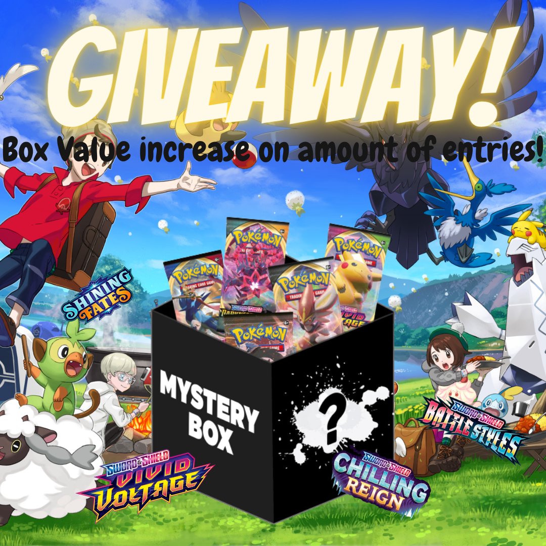 Throbgore's tweet photo. 💥BRAND NEW GIVEAWAY!💥
- FOLLOW
- LIKE
- TAG 2 FRIENDS
- RETWEET
WANT MULTIPLE ENTRIES?
Link In Comments

This Giveaway Is Not Affiliated With Twitter or Pokemon

#pokémon #pokemon #pokemongo #pokemontcg #pokemoncards #giveaway #giveawaytime #twitch #twitchgamer #twitchaffiliate https://t.co/OLCS4Z1kkO