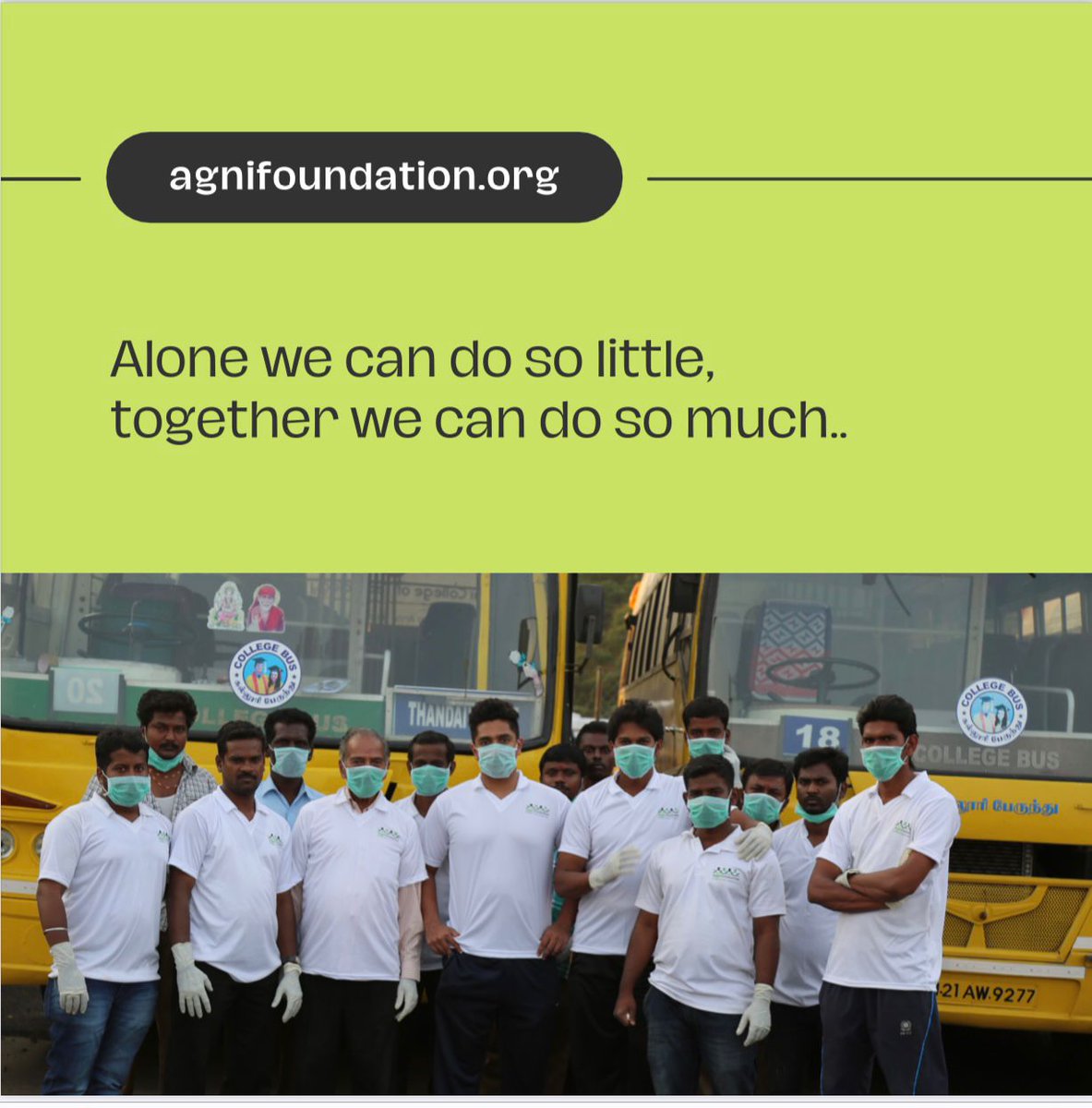 “The best way to find yourself is to lose yourself in the service of others.” - Mahatma Gandhi. At Agni Foundation, we are taking the time to make a difference in someone's life. We are all here to be somebody's somebody! agnifoundation.org #cleanathon #cleanupdrive