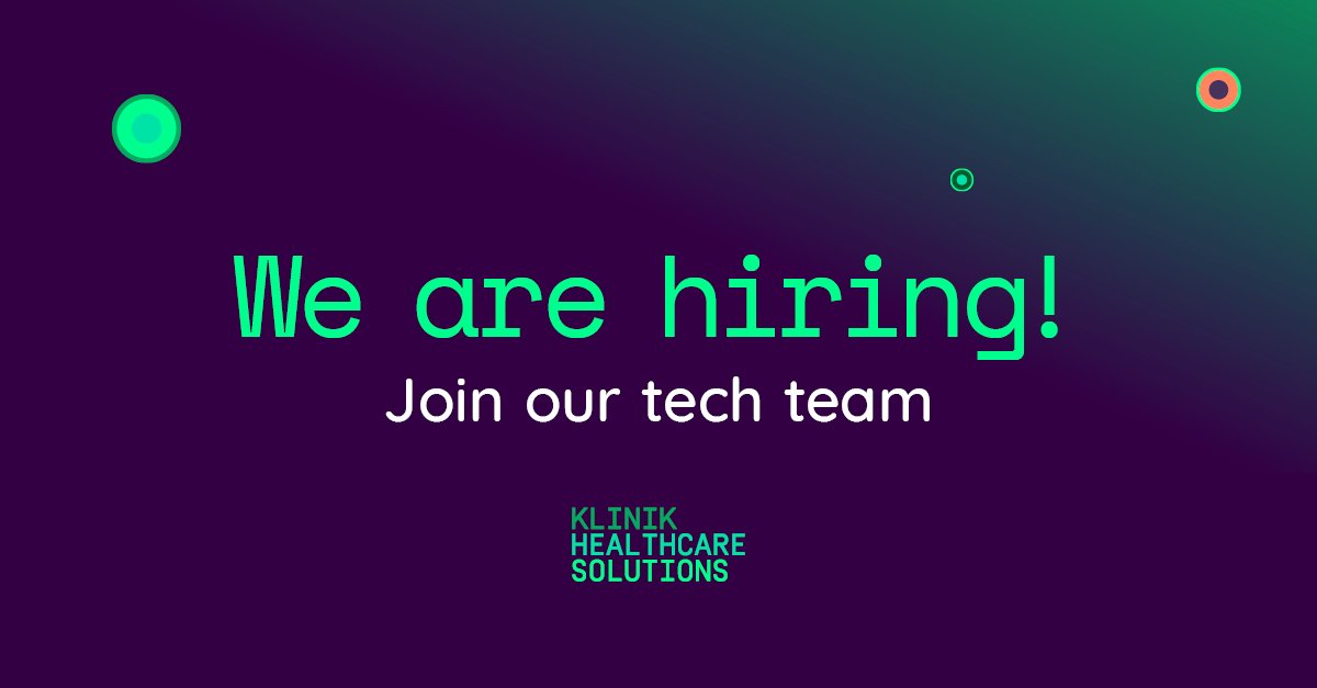 Klinik Access (@klinikhealth) on Twitter photo 📢We are #hiring! We are looking for new members to strengthen our tech team. We are looking for Test & Requirements Lead and Solutions Architect!
🚀Test & Requirements Lead:
klinikhealthcaresolutions.com/careers/test-r…
🚀Solutions Architect:
klinikhealthcaresolutions.com/careers/soluti…
#rekry #techteam #jobs 📢We are #hiring! We are looking for new members to strengthen our tech team. We are looking for Test & Requirements Lead and Solutions Architect!
🚀Test & Requirements Lead:
klinikhealthcaresolutions.com/careers/test-r…
🚀Solutions Architect:
klinikhealthcaresolutions.com/careers/soluti…
#rekry #techteam #jobs