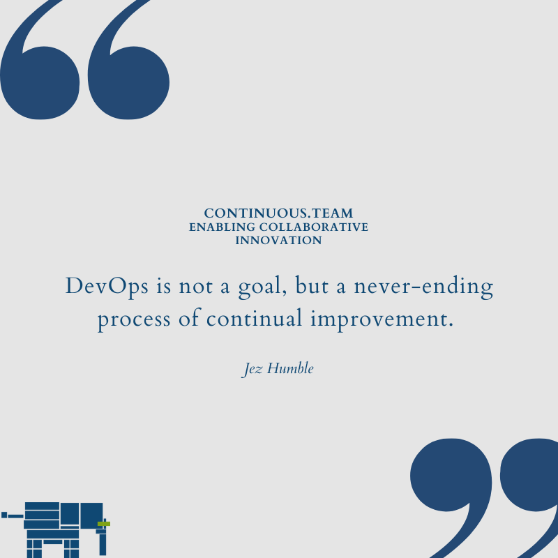 Continuousteam's tweet photo. #DevOps is not a goal. https://t.co/REhMnAu1To