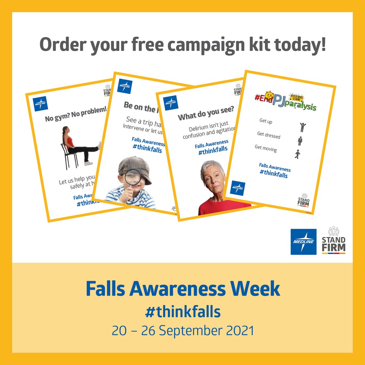 7 days to go…#FallsAwarenessWeek #thinkfalls #endPJparalysis #improvefalls 
Have you got your local campaign kit? bit.ly/3f5CLBk