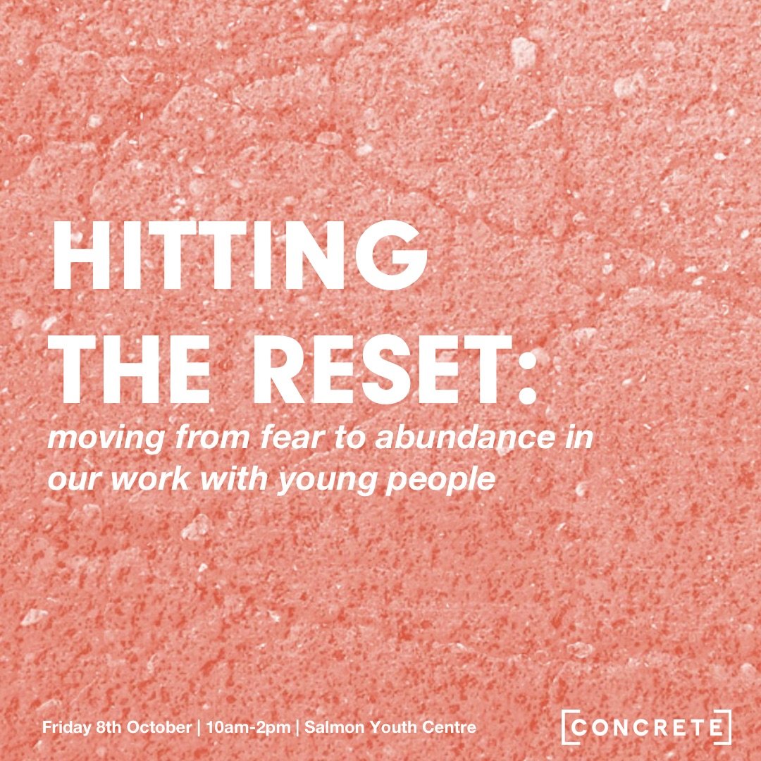 🎉Concrete Day🎉
On setting culture, freedom from fear and resetting in our work with young people
eventbrite.co.uk/e/hitting-the-…
#ywchat